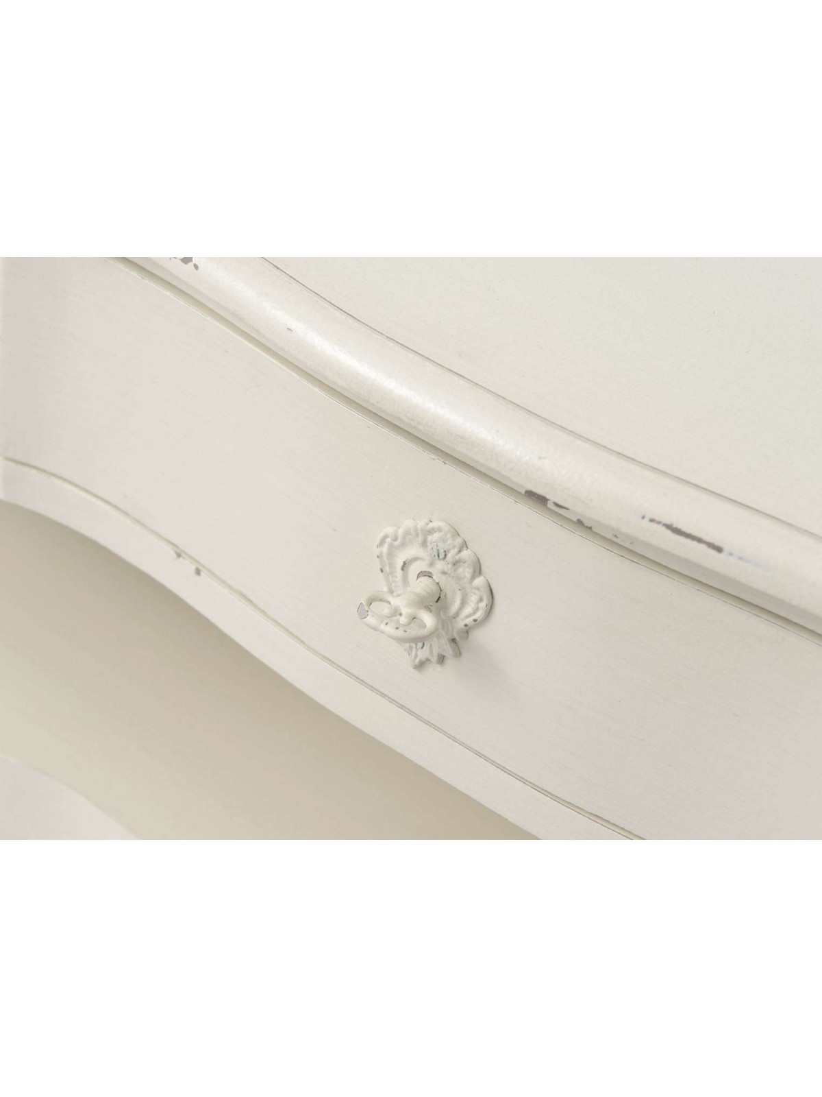 Petite console blanche patinée 60 cm
