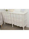 Commode blanche 6 tiroirs romantique