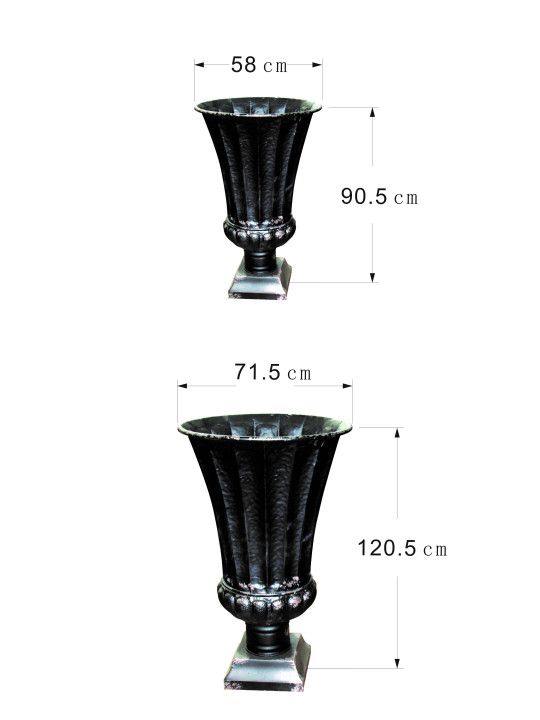 Pots de fleurs Medicis noirs