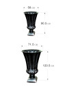 Pots de fleurs Medicis noirs
