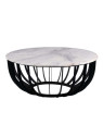 Table basse design en marbre et fer Table basse design en marbre et fer