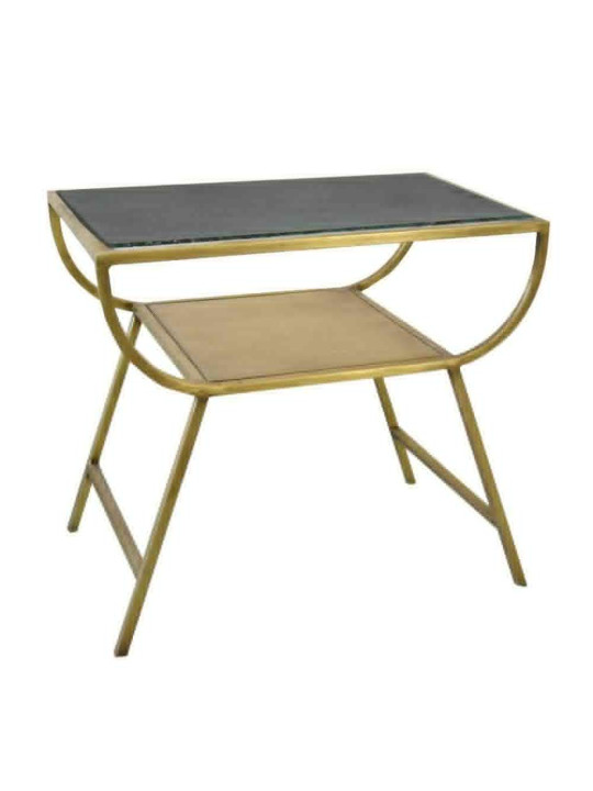 Sellette contemporaine en marbre et métal 