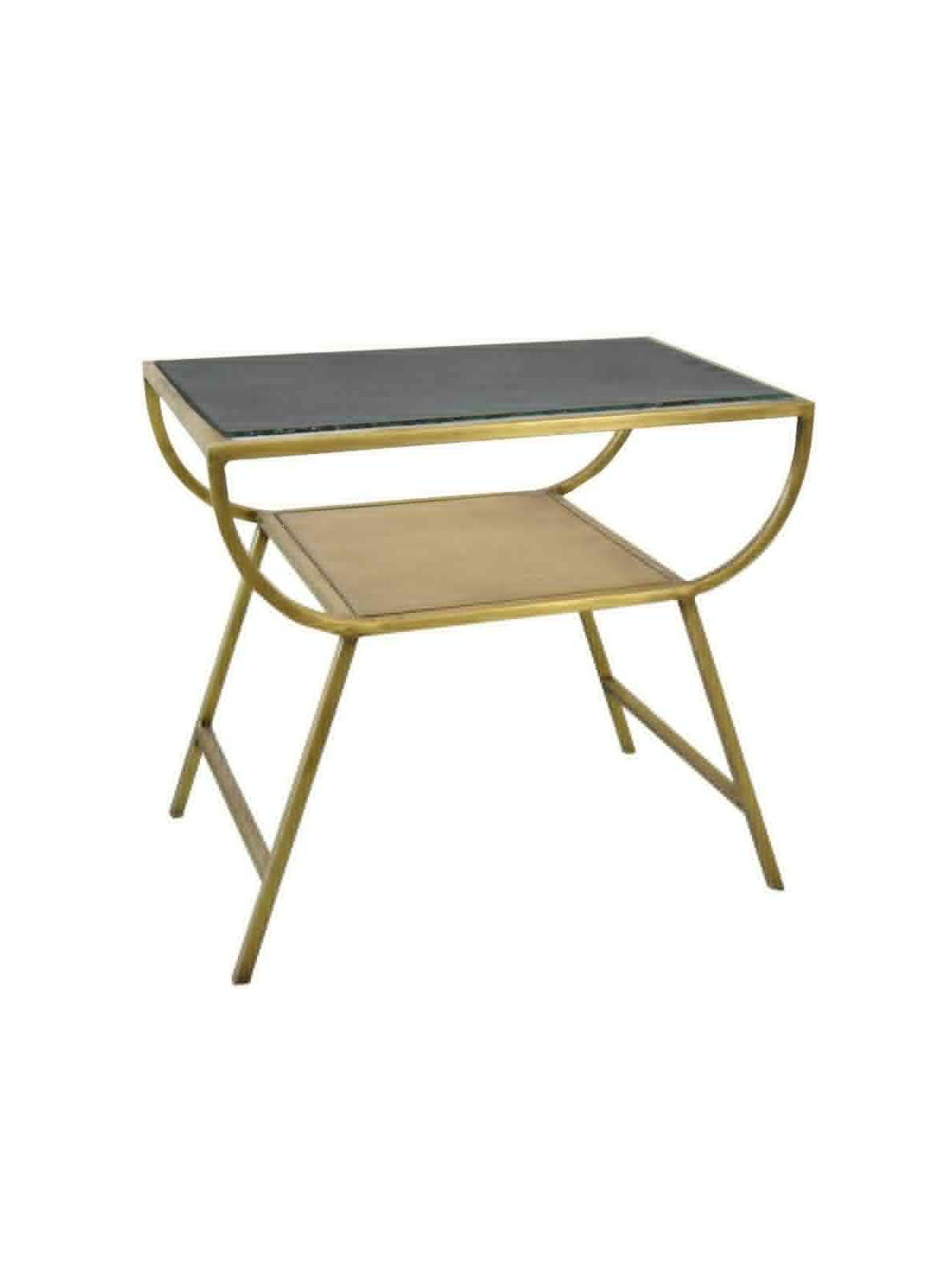 Sellette contemporaine en marbre et métal 