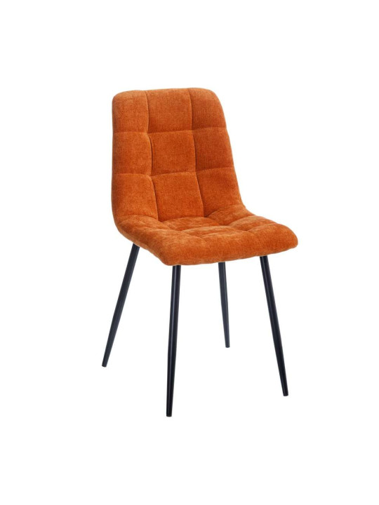 Chaise Alice en velours orange