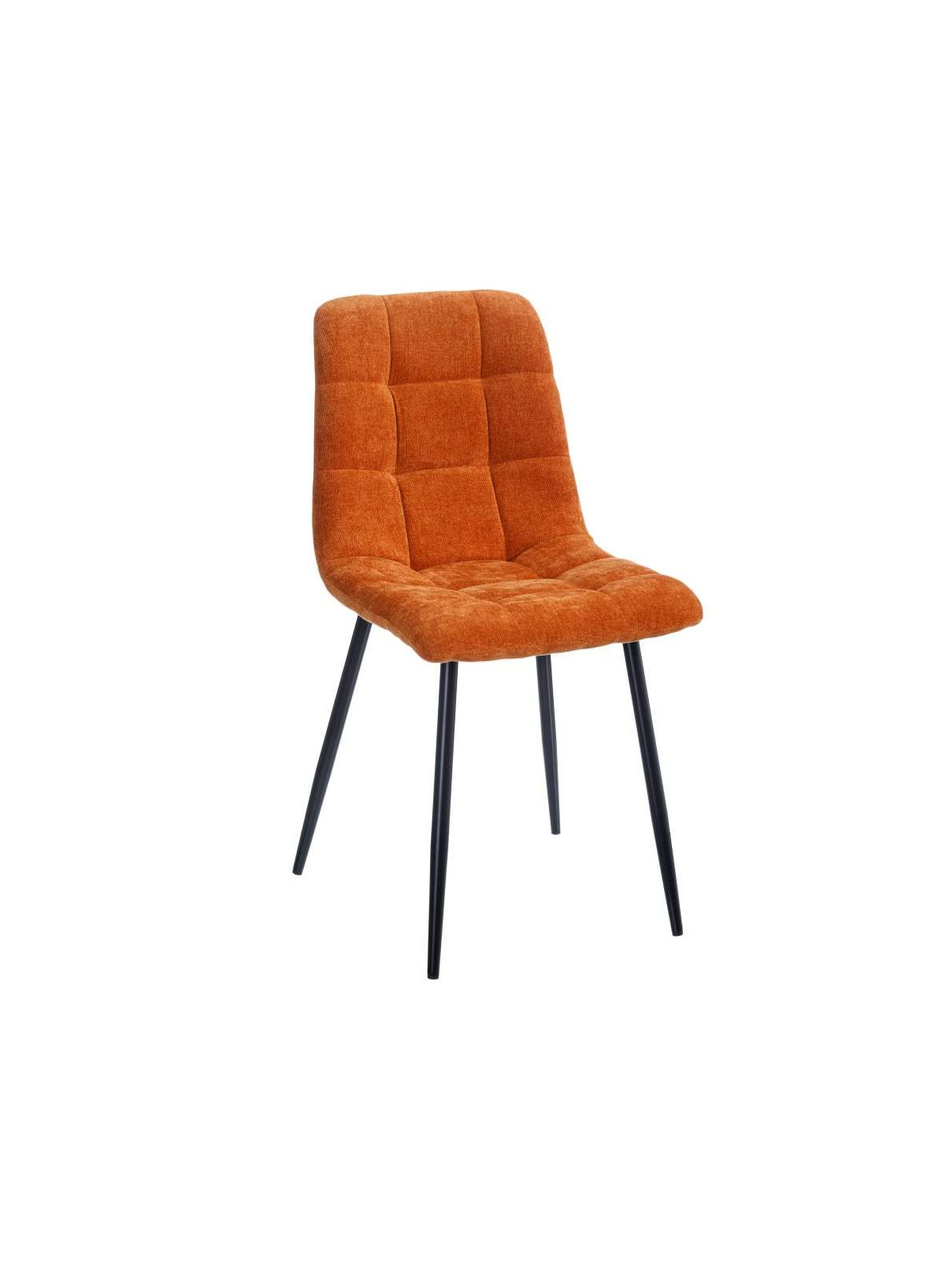 Chaise Alice en velours orange