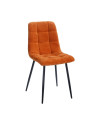 Chaise Alice en velours orange