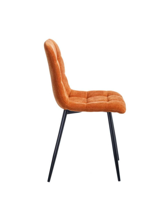 Chaise Alice en velours orange