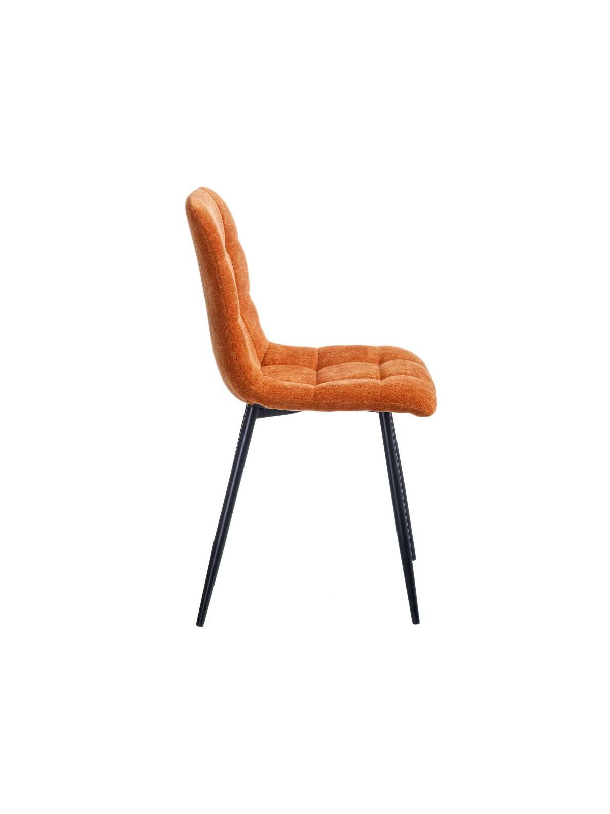 Chaise Alice en velours orange