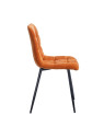 Chaise Alice en velours orange