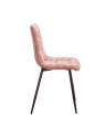 Chaise Alice en velours orange