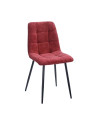 Chaise Alice en velours bordeaux