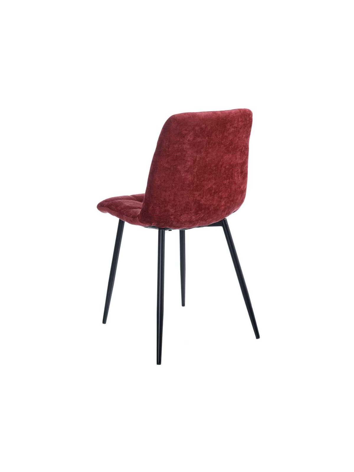 Chaise Alice en velours bordeaux