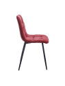 Chaise Alice en velours bordeaux