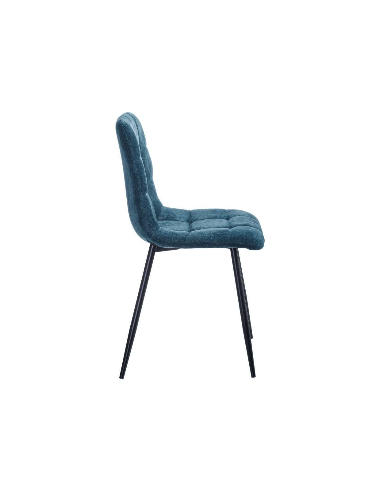 Chaise Alice en velours bleu marine