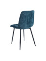 Chaise Alice en velours bleu marine