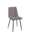 Chaise Alice en velours gris