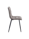 Chaise Alice en velours gris