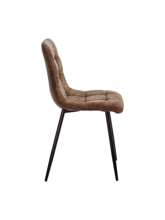 Chaise Alice en velours marron