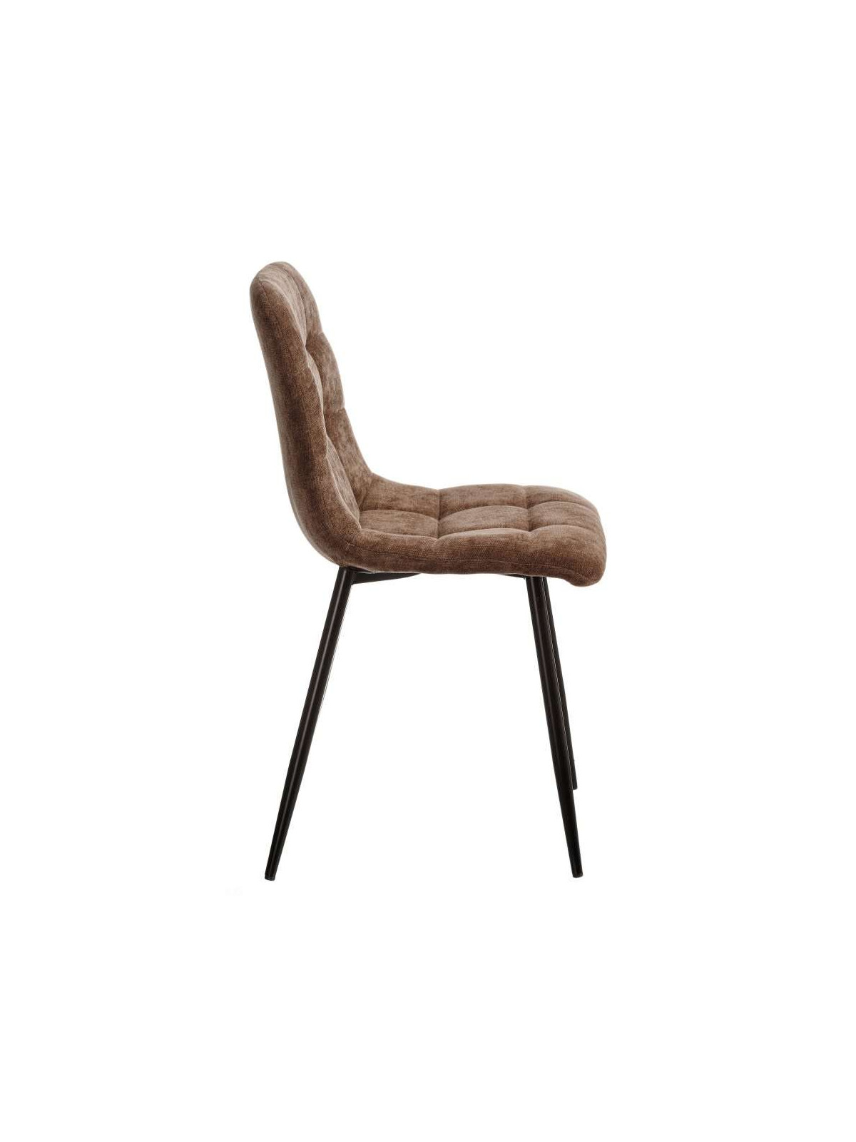 Chaise Alice en velours marron