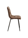 Chaise Alice en velours marron