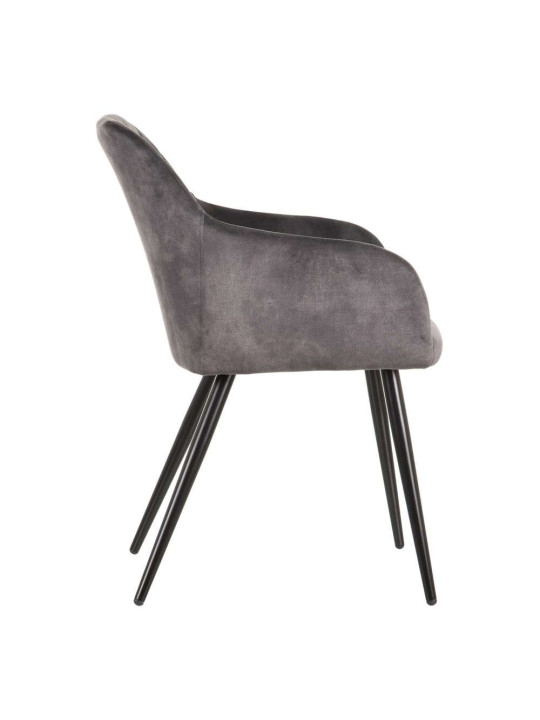 Chaise vintage en tissu gris