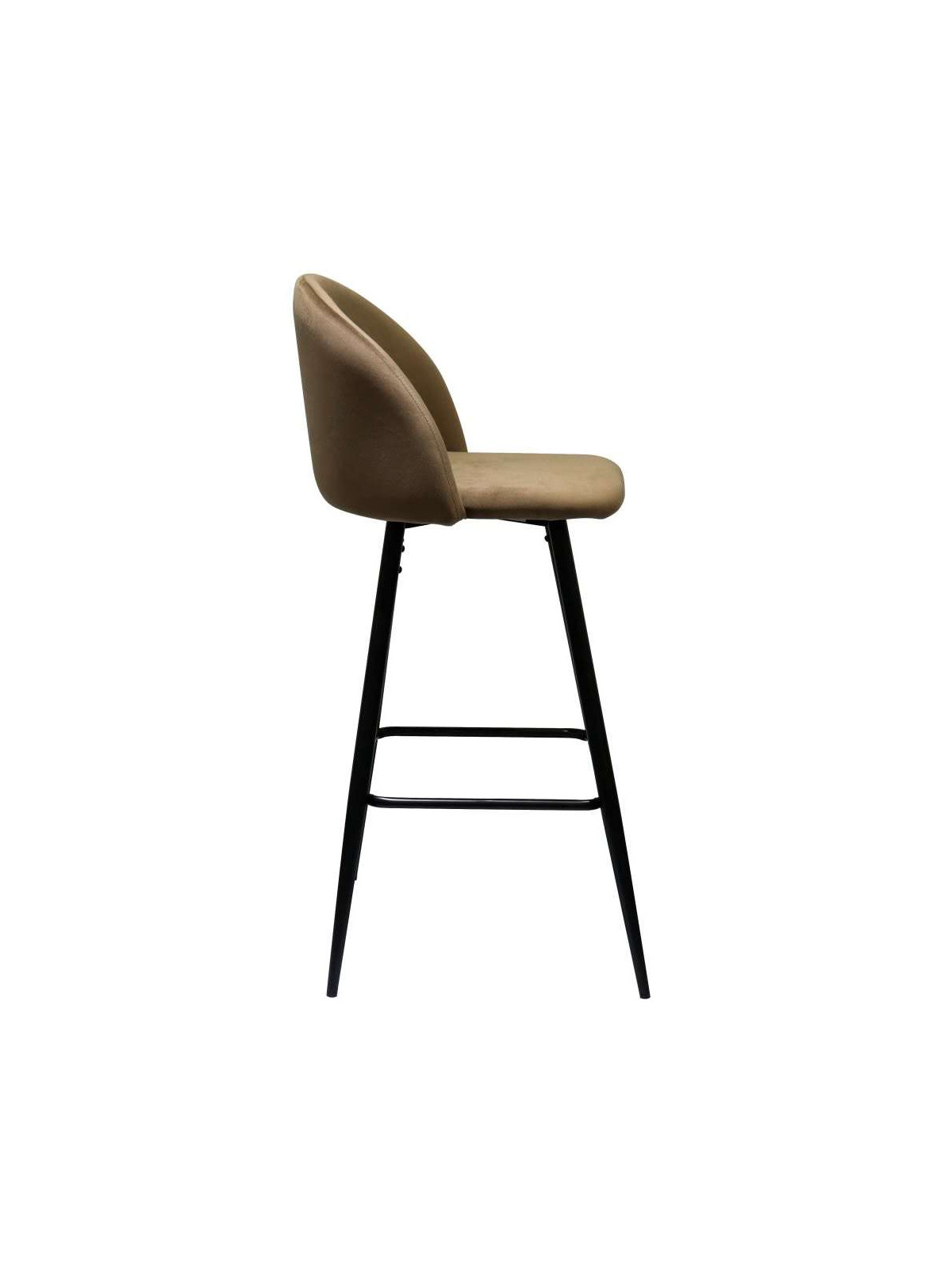 Chaise vintage en tissu vert foncé