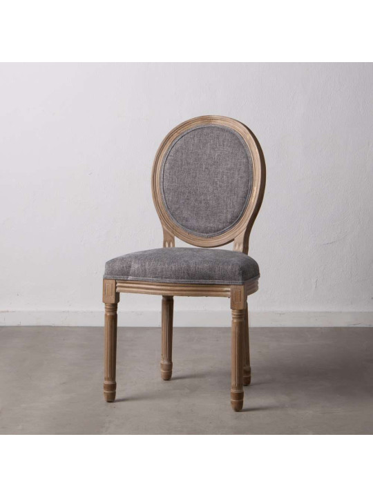 Chaise médaillon gris Léa