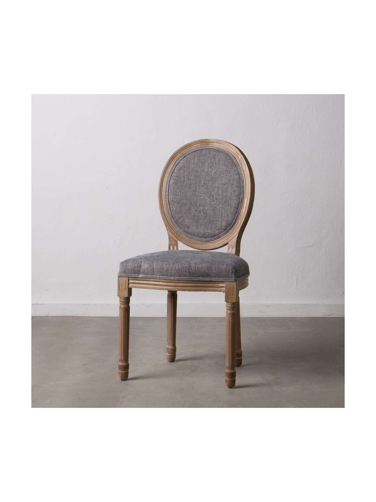Chaise médaillon gris Léa
