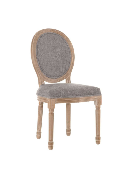 Chaise médaillon gris Léa