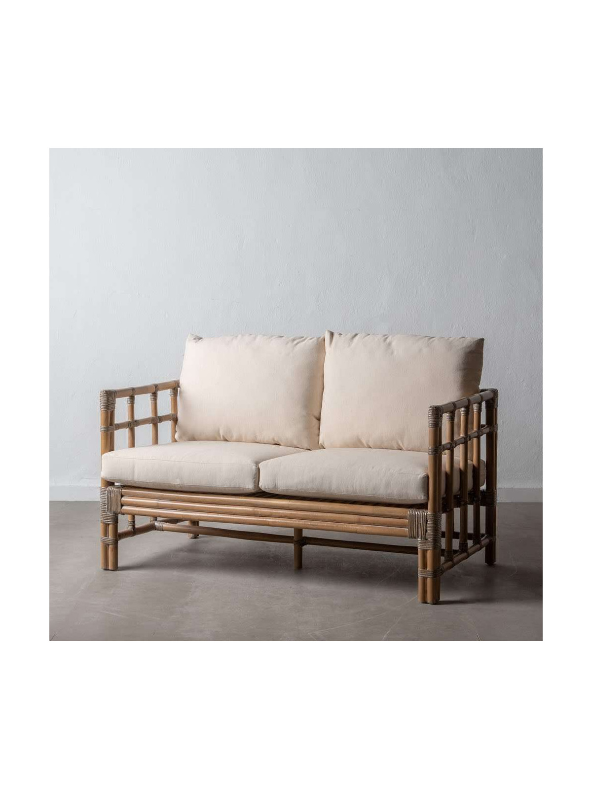 Fauteuil 2 personnes en rotin Mahalia