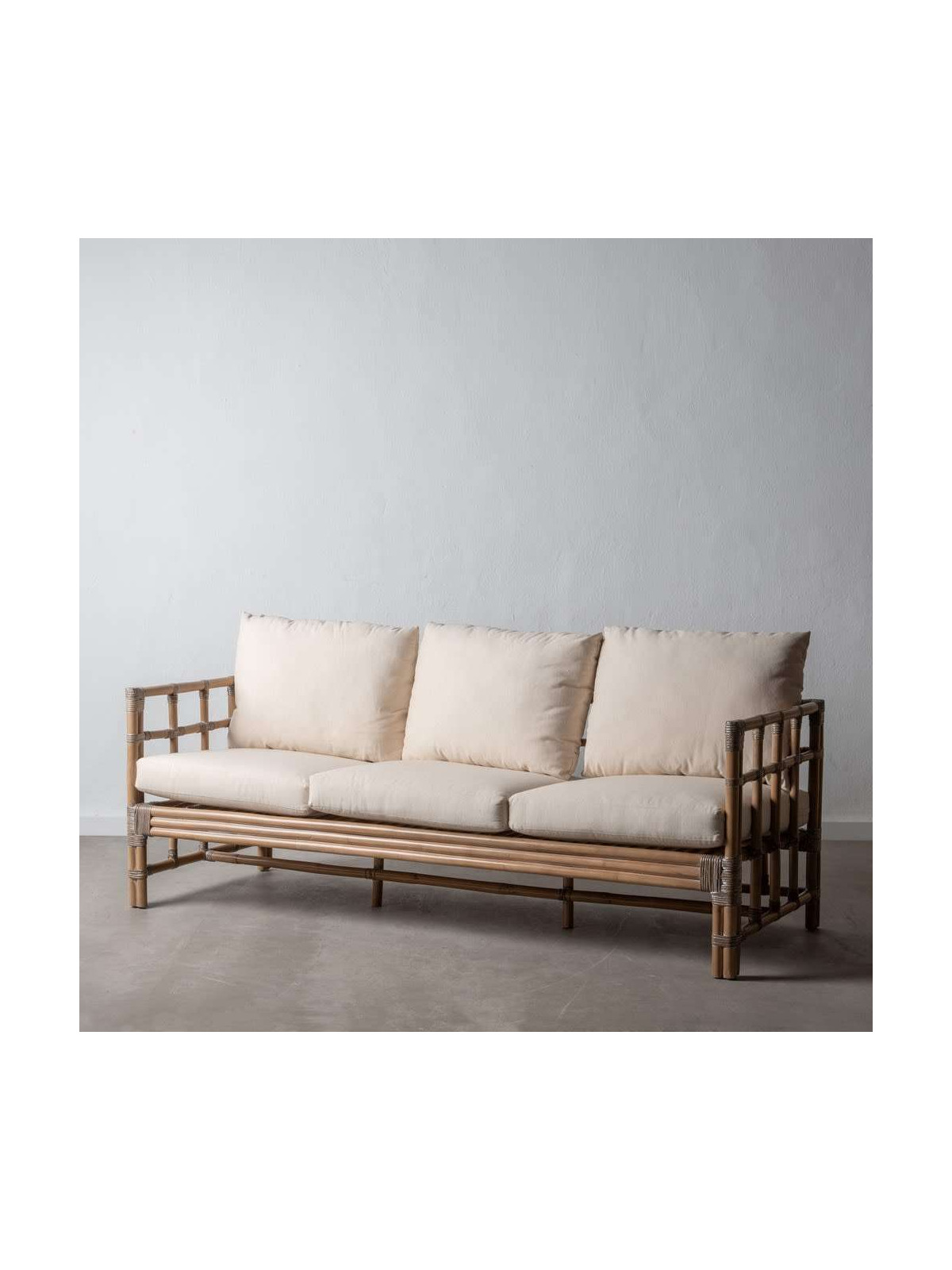 Fauteuil 3 personnes en rotin Mahalia