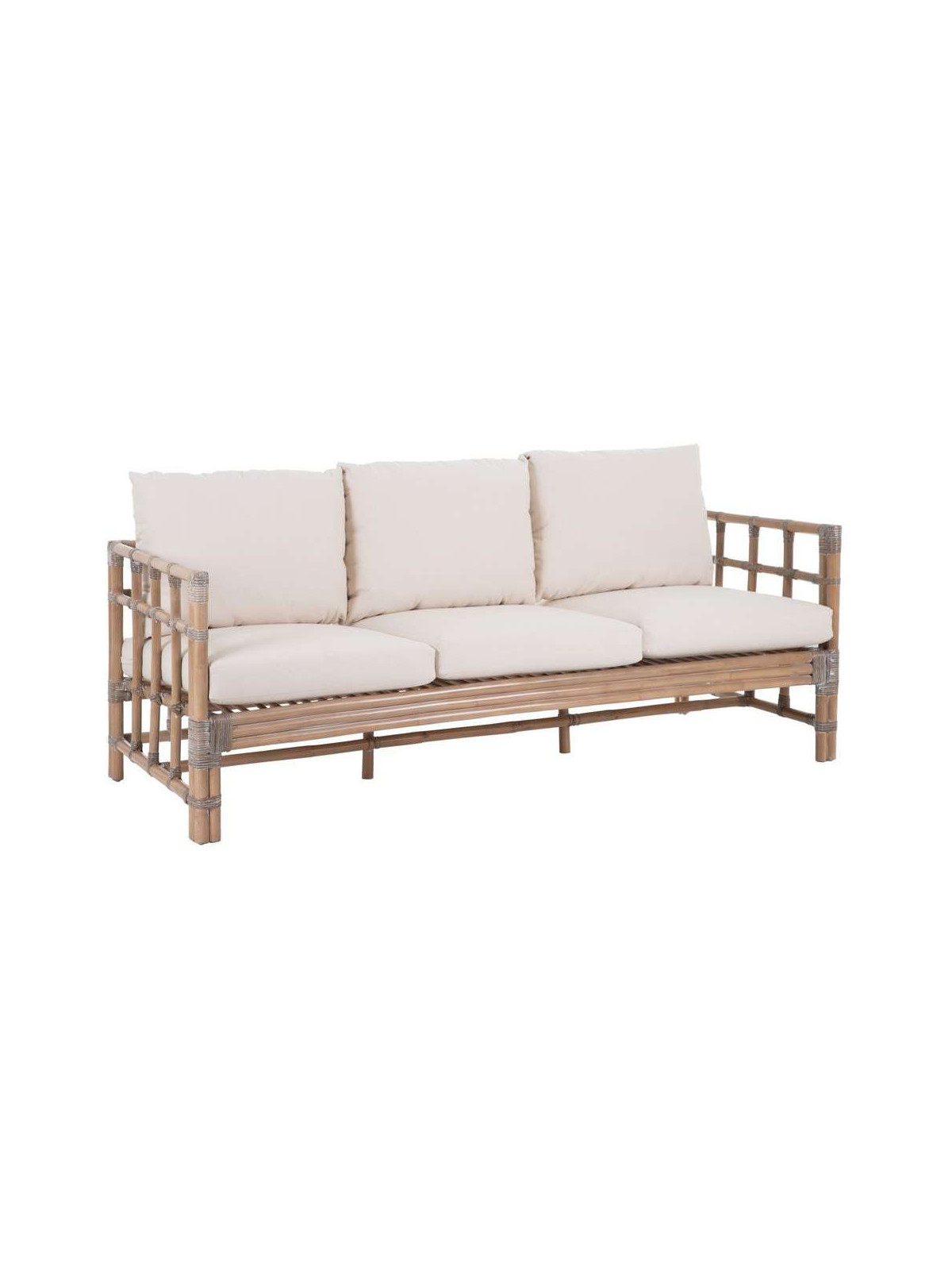 Fauteuil 3 personnes en rotin Mahalia