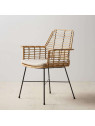Chaise design en rotin naturel