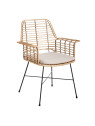 Chaise design en rotin naturel