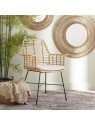 Chaise design en rotin naturel
