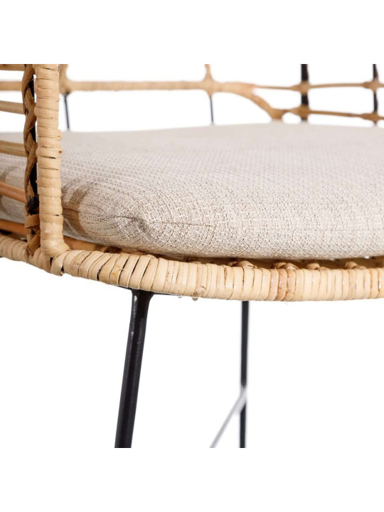 Chaise design en rotin naturel