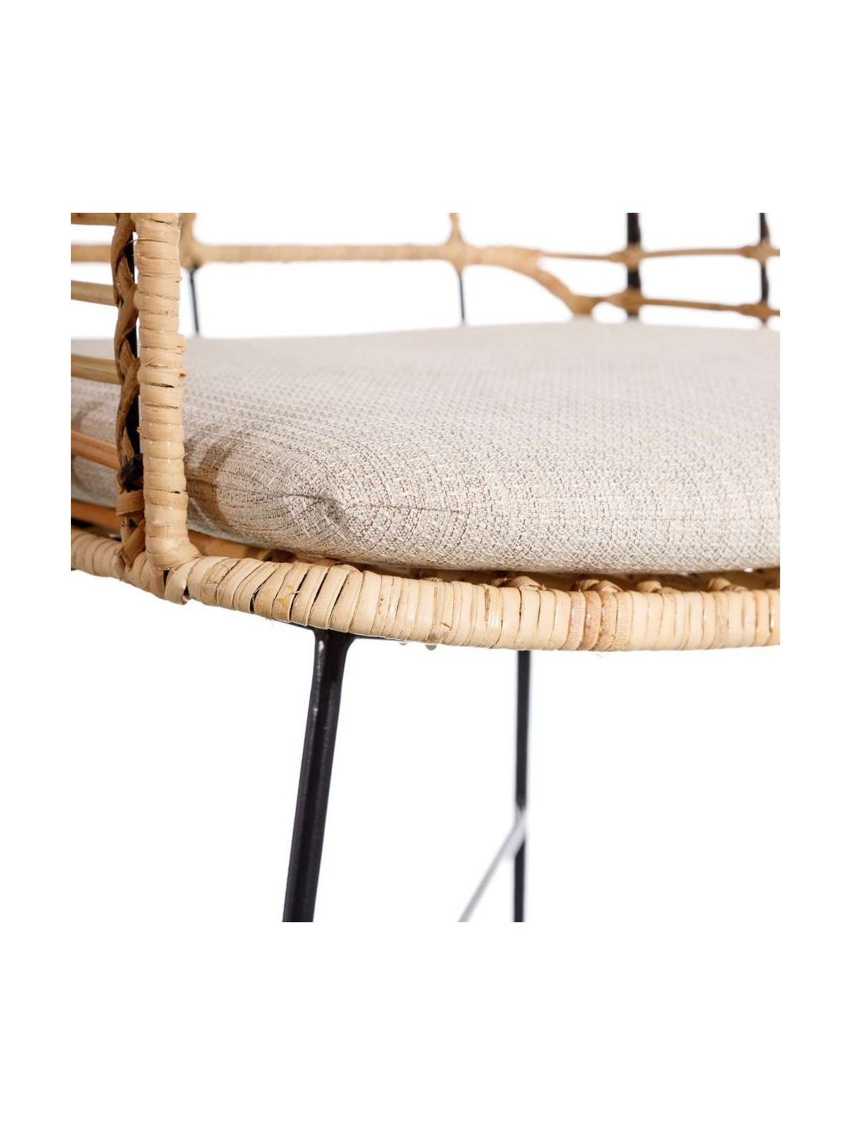Chaise design en rotin naturel