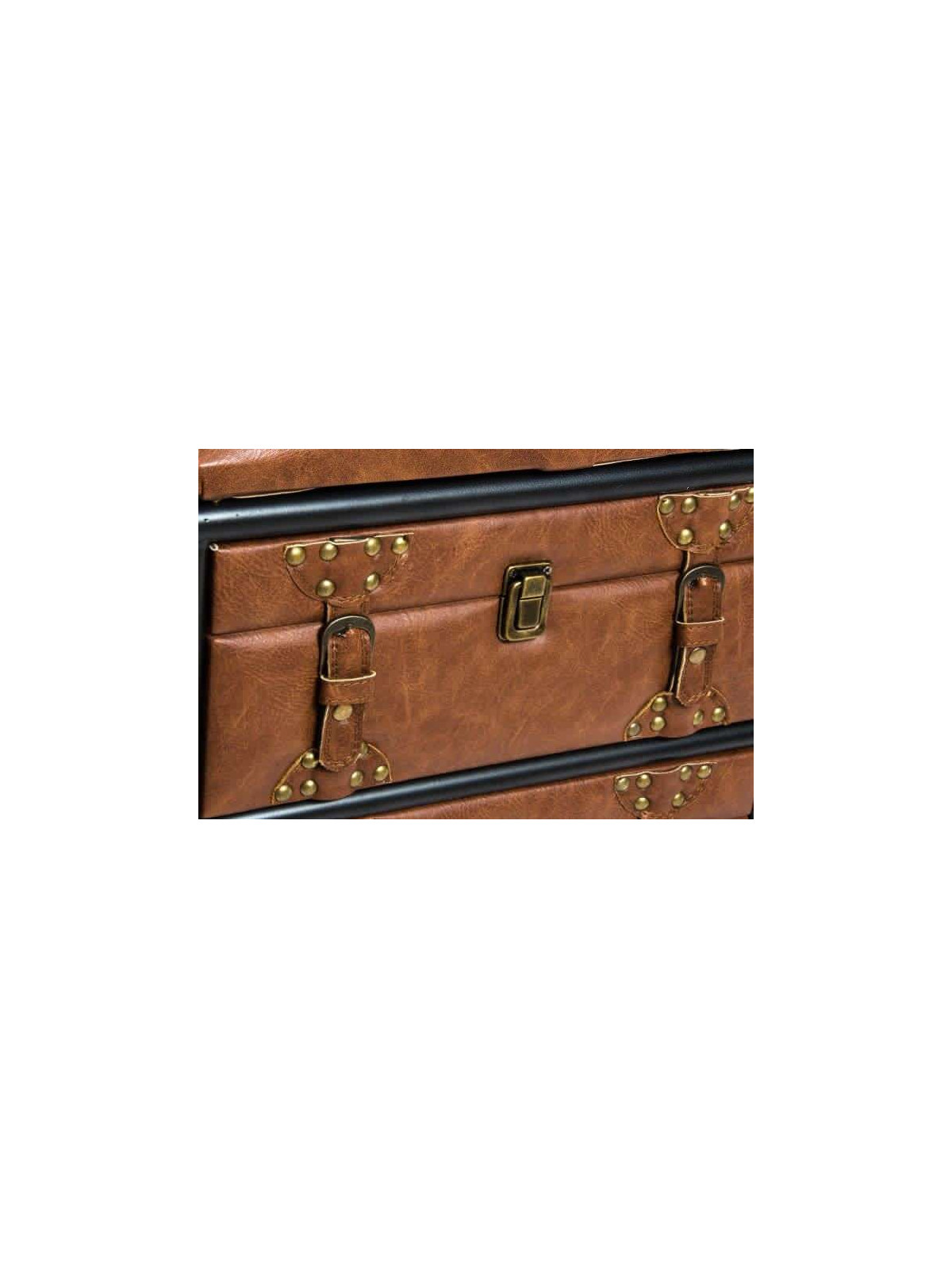 Banquette-coffre capitonnée vintage
