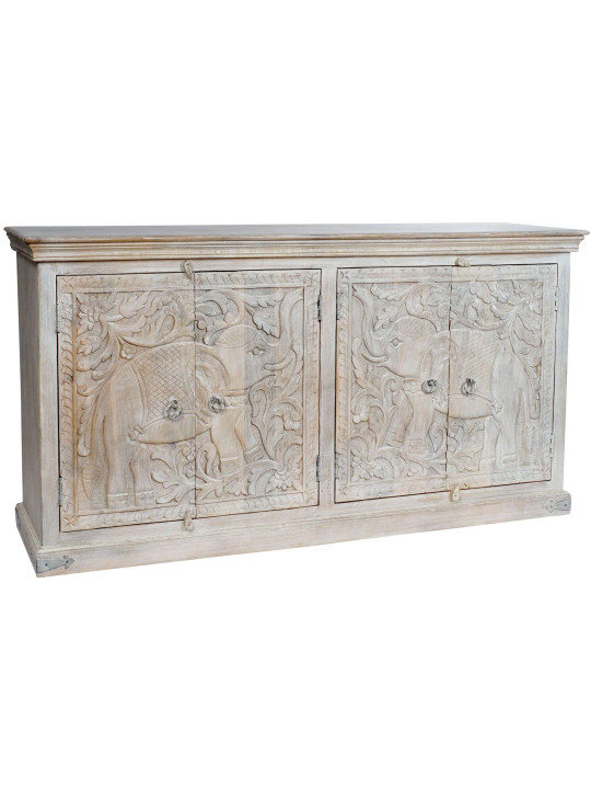Commode sculptée en bois de manguier Commode sculptée en bois de manguier