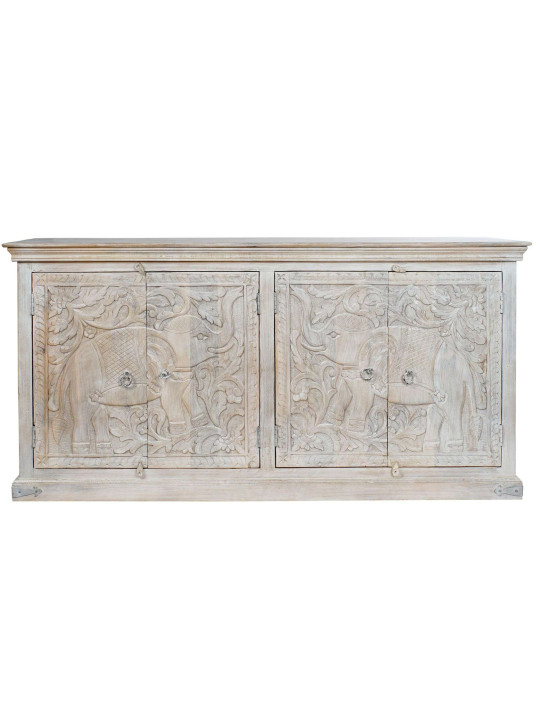 Commode sculptée en bois de manguier Commode sculptée en bois de manguier