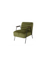 Fauteuil en velours vert Amadeus