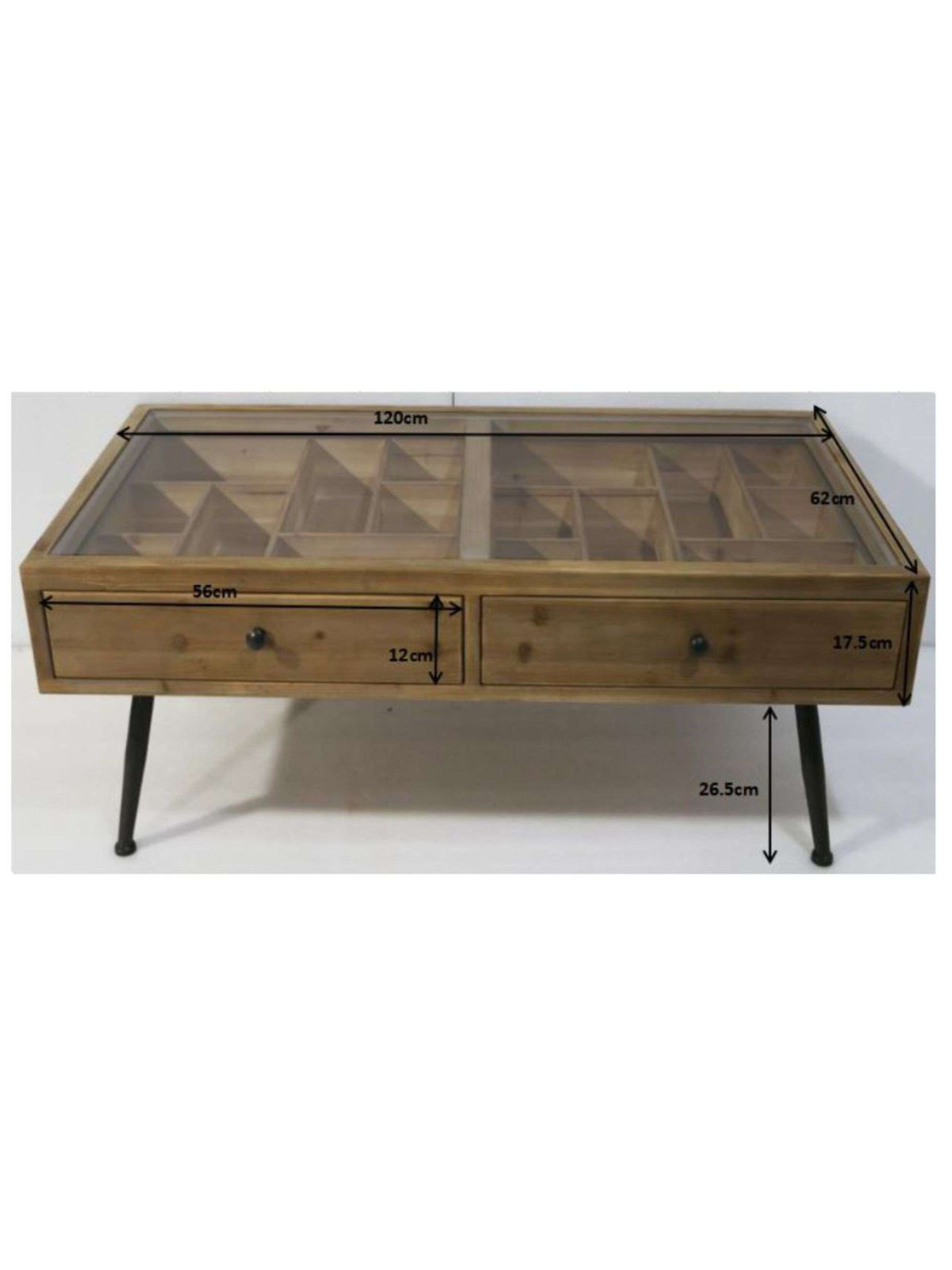 Table basse vitrine  Amadeus