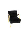 Fauteuil en velours noir Amadeus