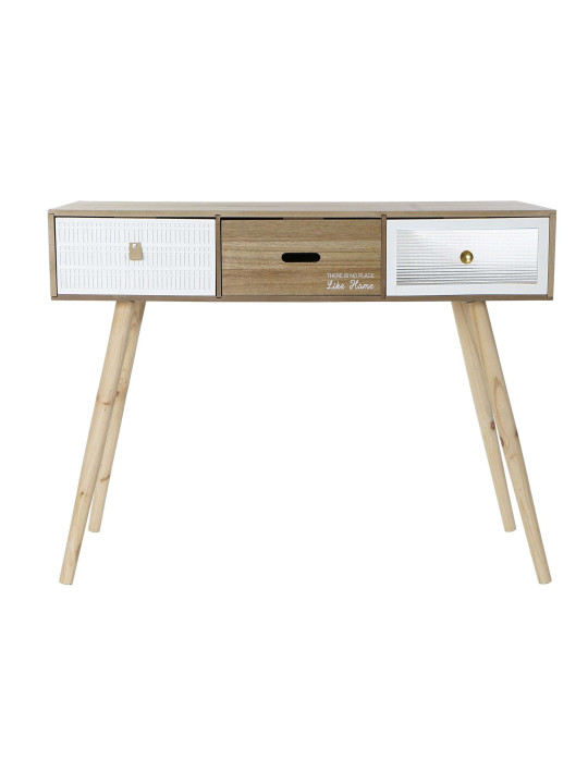 Bureau bois blanc et marron