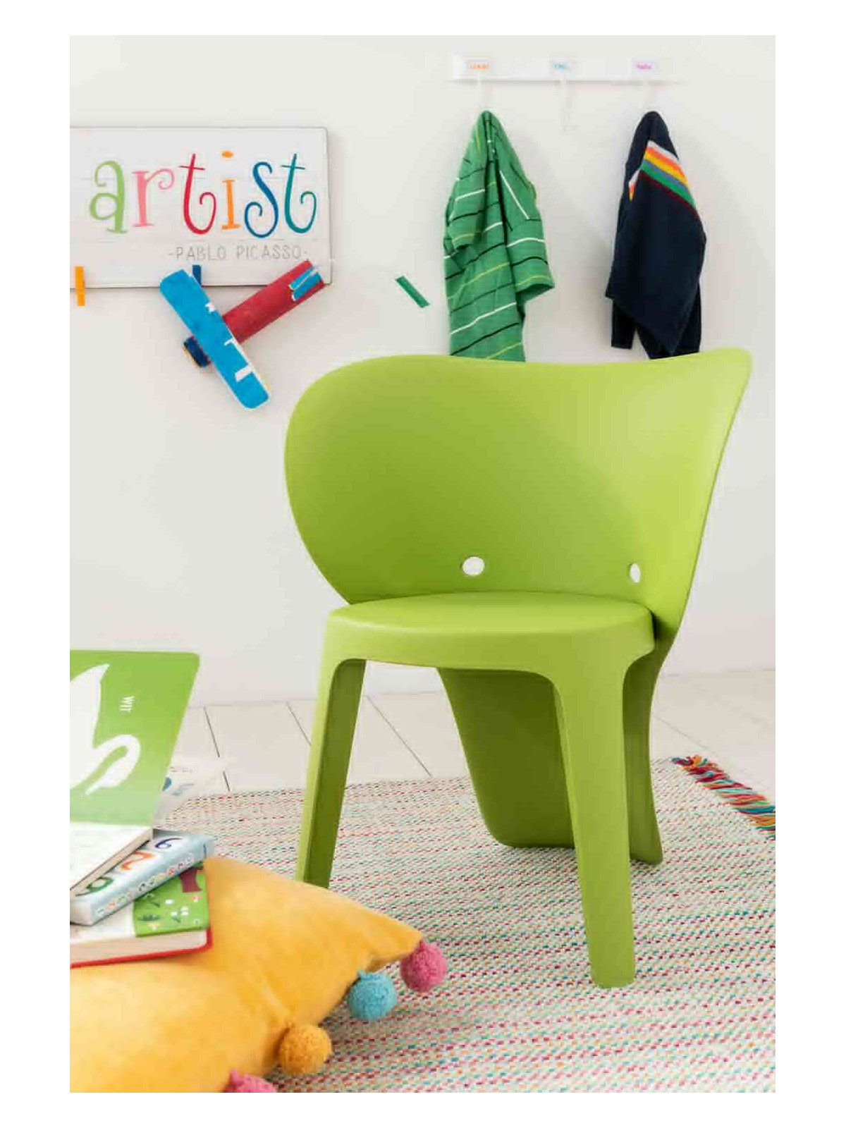 Chaise enfant Eléphant vert