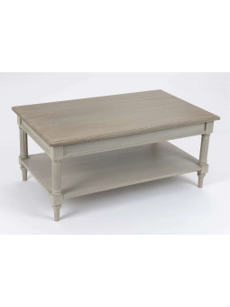 Table basse cérusée lin Amadeus