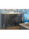Commode longue baroque grise 