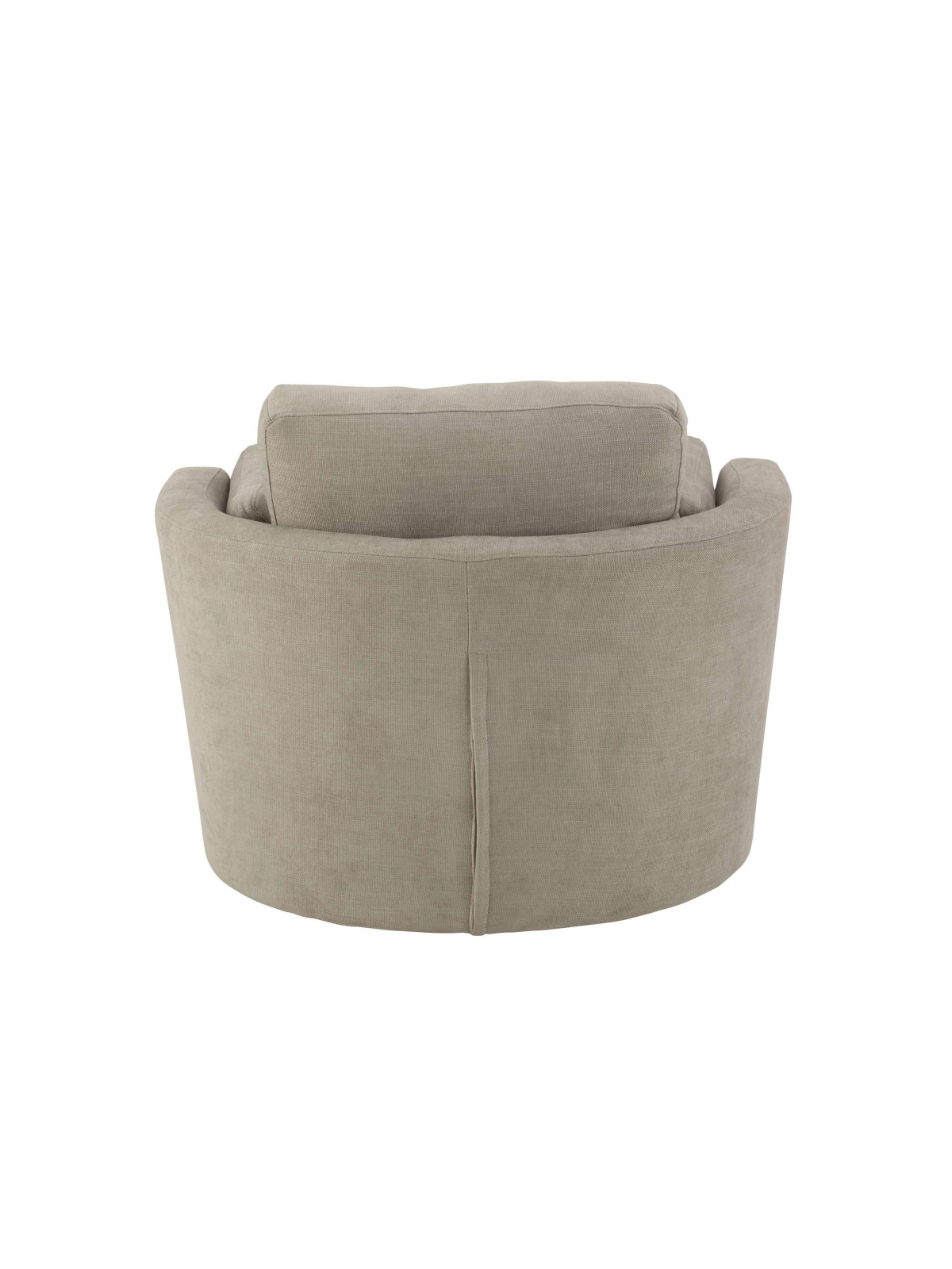 Fauteuil pivotant bois et tissus gris J-line
