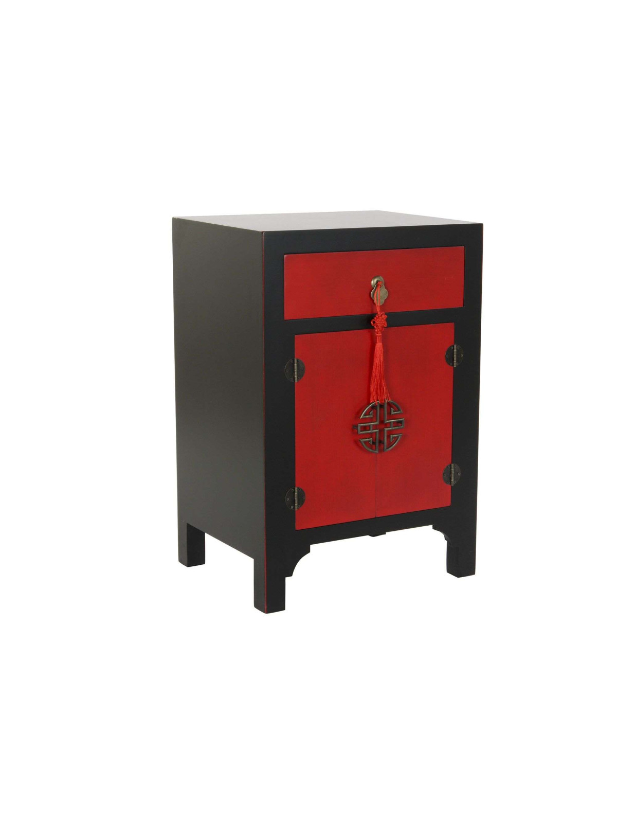 Chevet chinois Macao rouge et noir