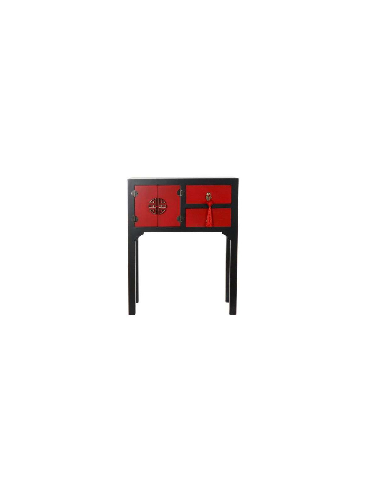 Console Chinoise Macao rouge et noire